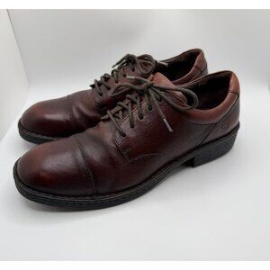 Born Derby Oxford Men's Size 10.5 Brown Leather Lace-up Cap-toe Comfort Shoes